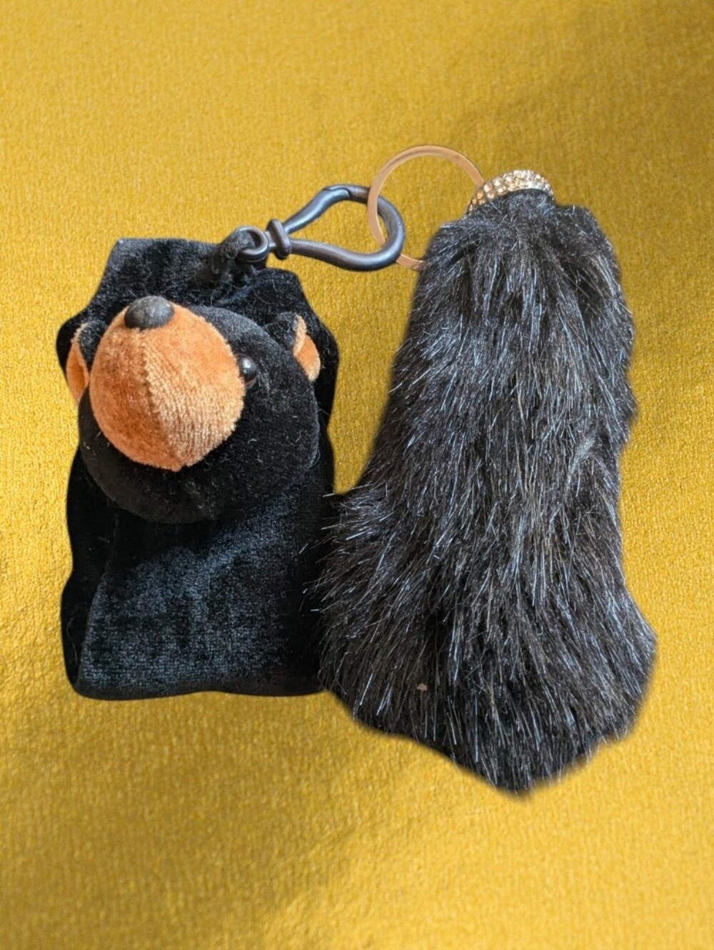 Bear and Pouch Key Chain